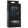 Optimale Lot de 3 Anneaux Silicone 10mm Gris